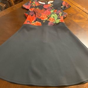 Ted Baker Floral Short Sleeve Skater Dress